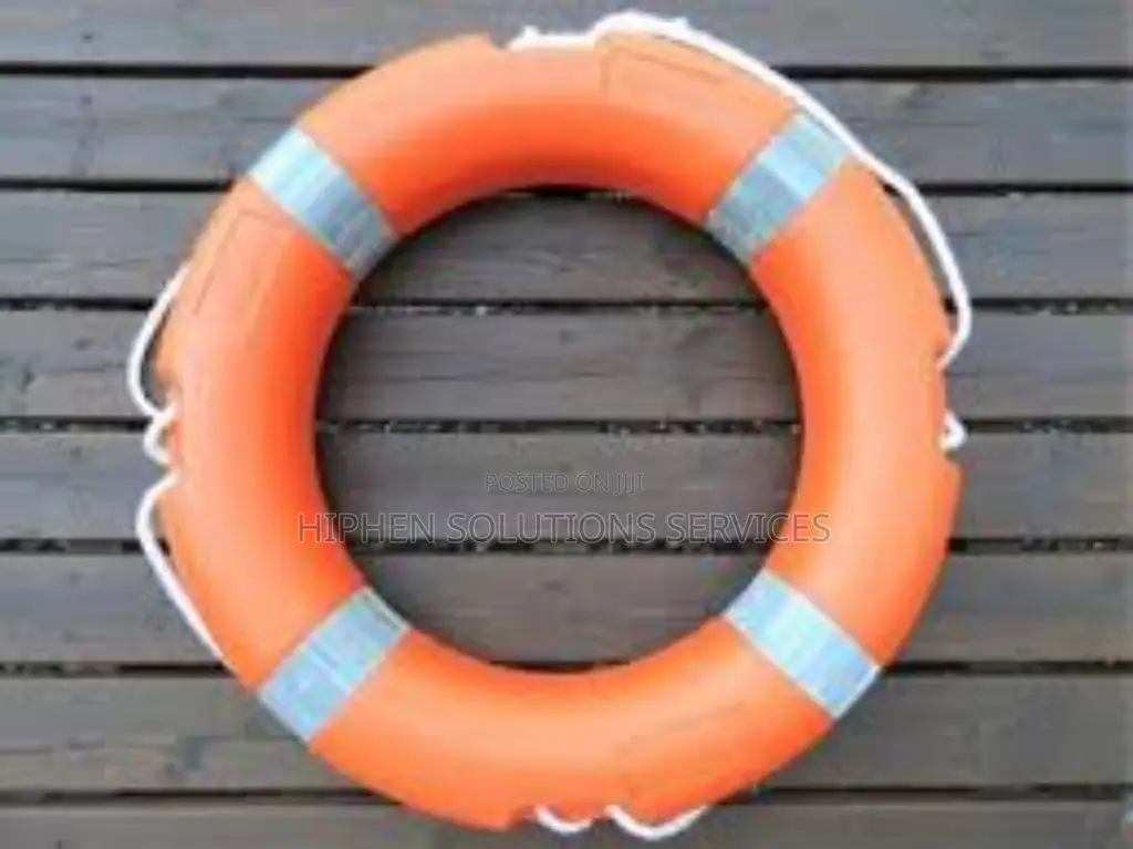Boat Safety Throw Rings With White Reflective Strip