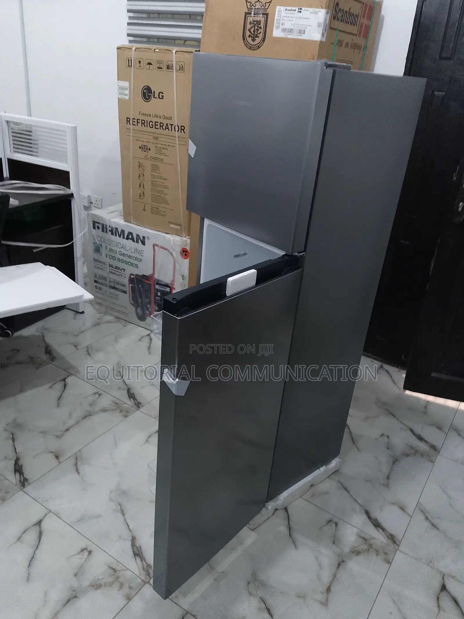 Compact Double Hisense Silver Refrigerator