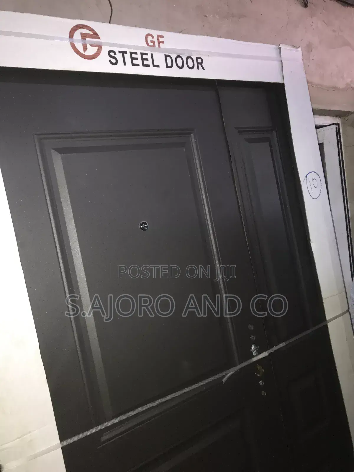 3ft(900mm) by 7ft(2100mm) Gf Gray Steel Door
