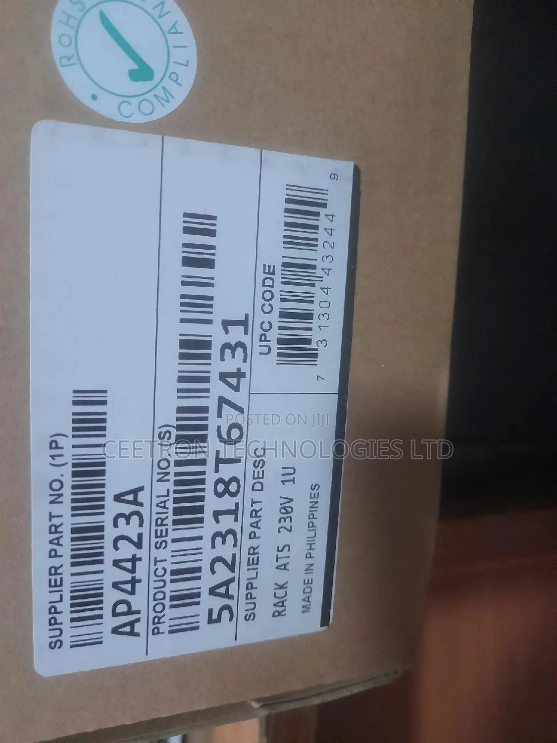 Ap4423: Rack Ats 230V 16A C20 in 8xc 13 1xc 19 Out