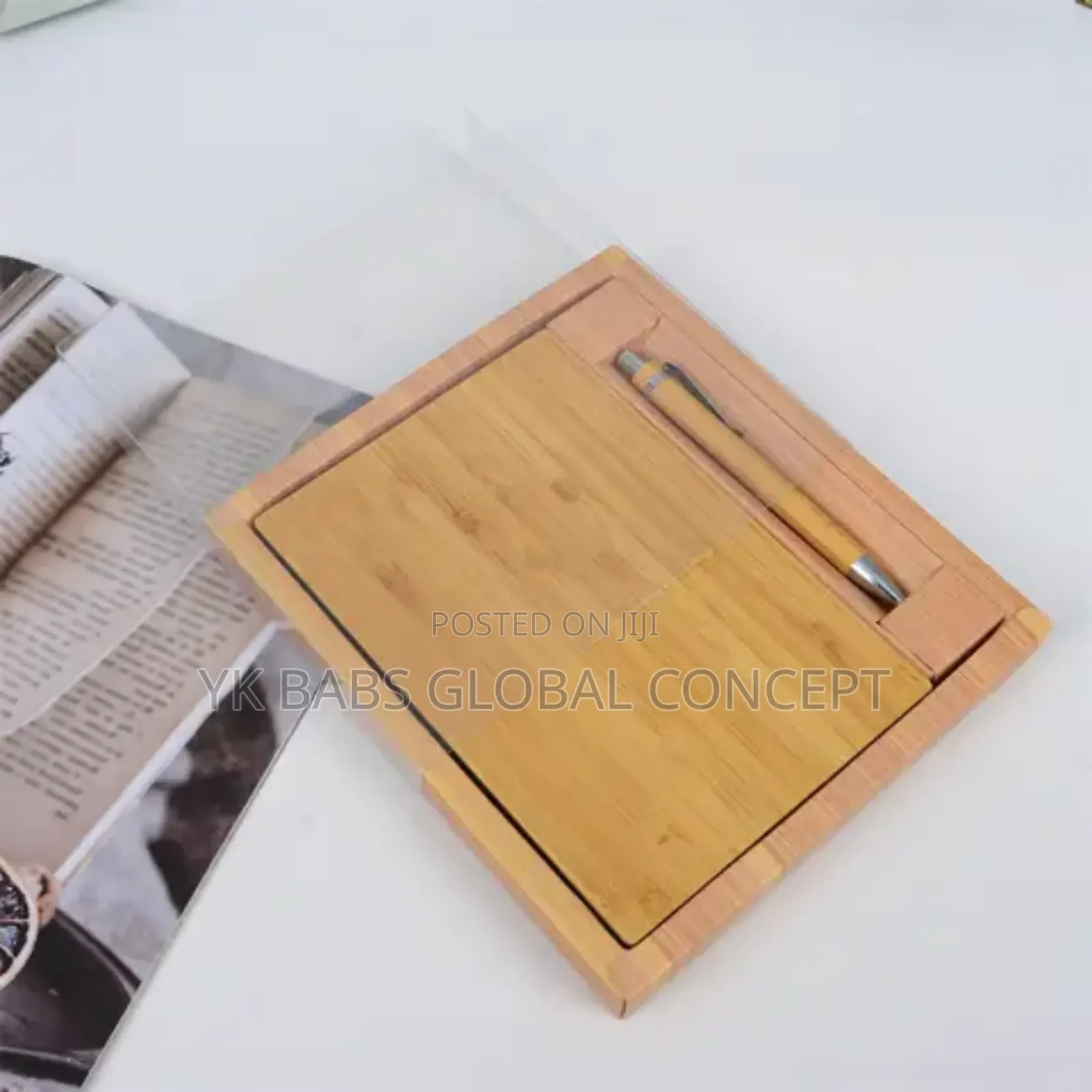 Wooden Bamboo Notepad and Pen A5