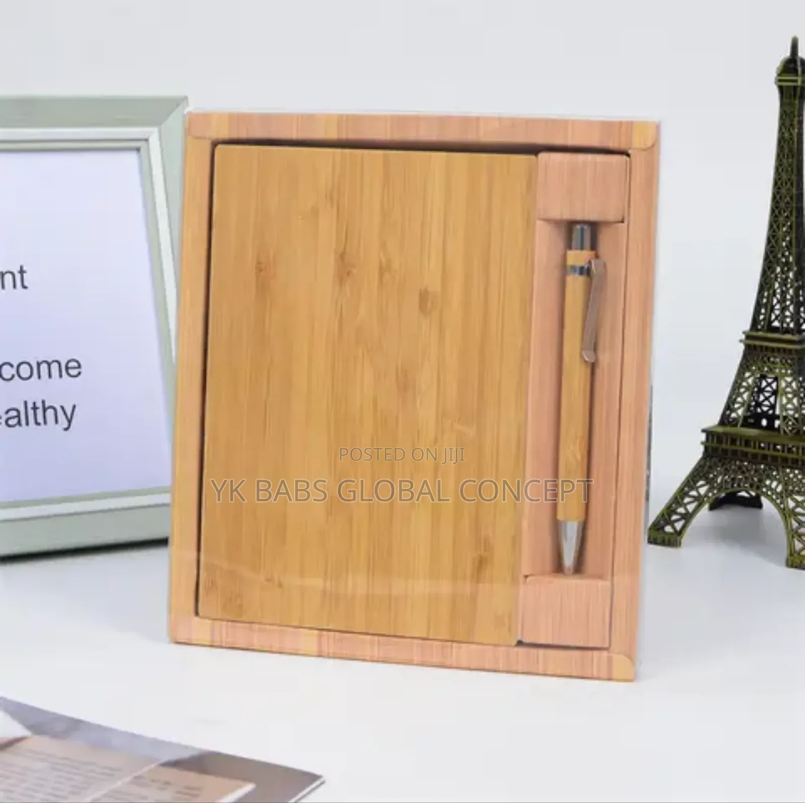 Wooden Bamboo Notepad and Pen A5