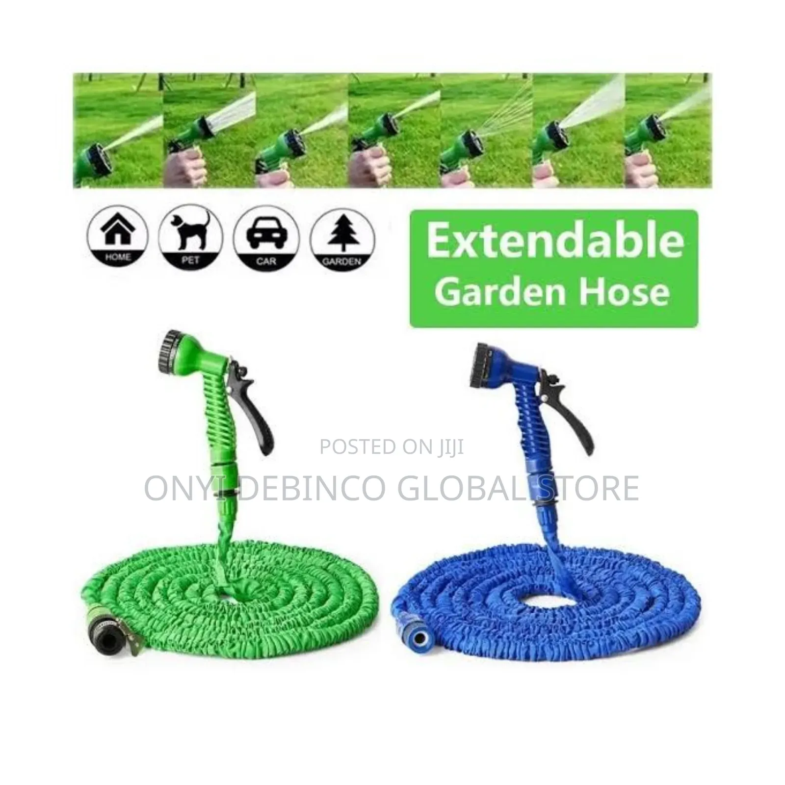 50FT Expanding Garden Water Magic Hose With Spray Nozzle