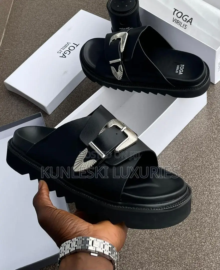 Original Toga Men Leather Slides Collections