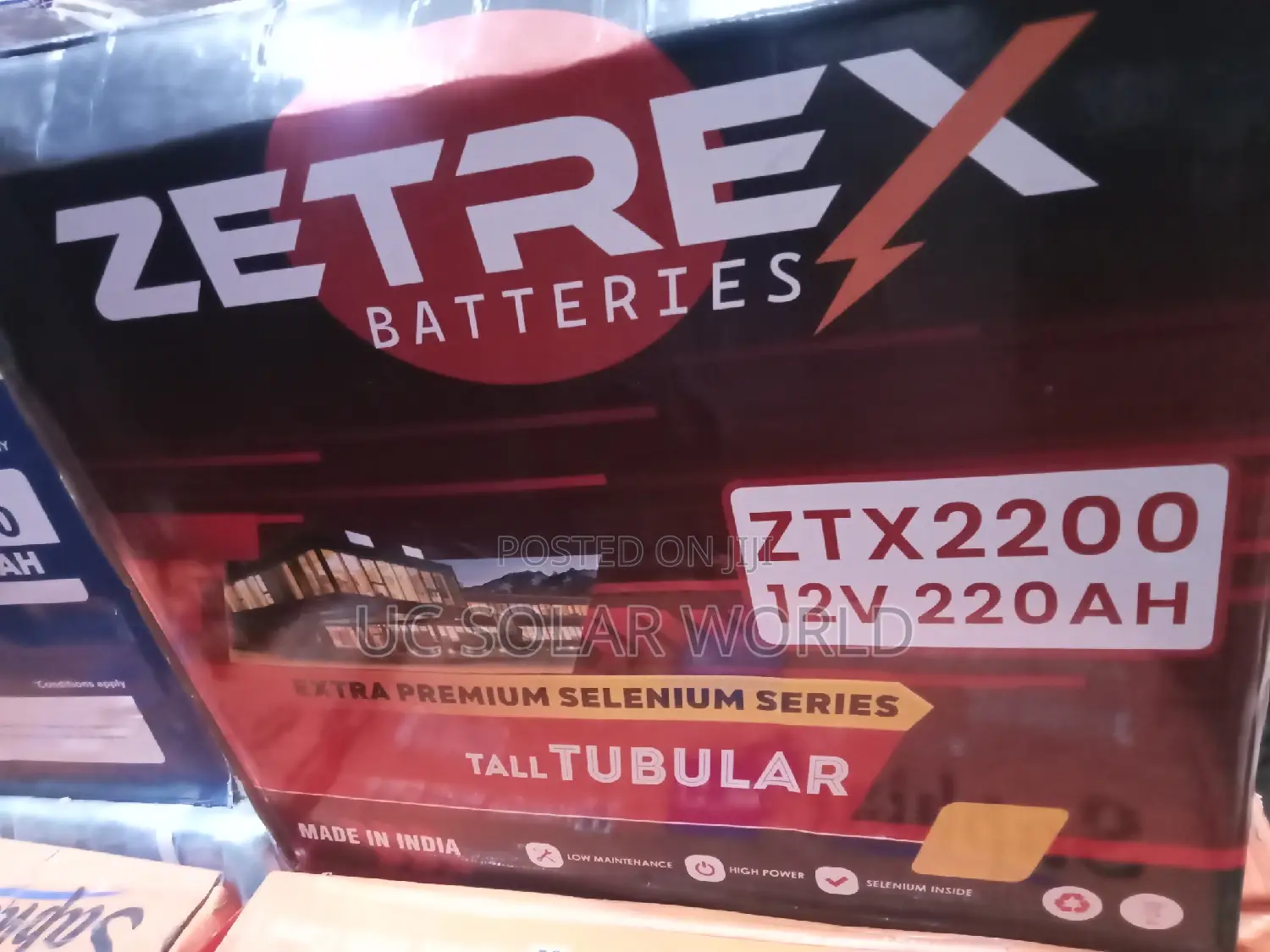 Zetrex 220ah Tall Tubular Battery