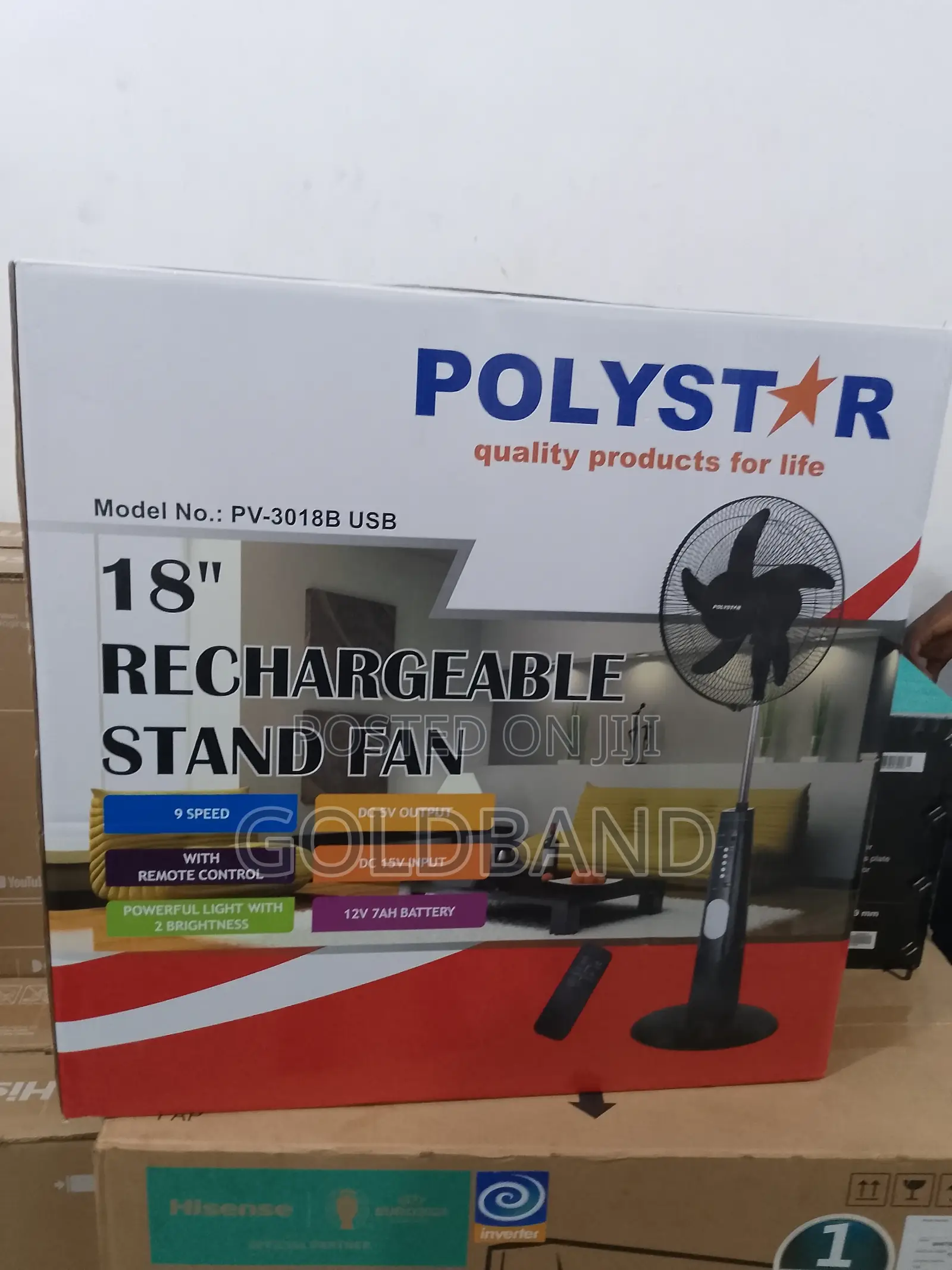 Strong Performance Polystar Rechargeable Fan (18" PV3018B)