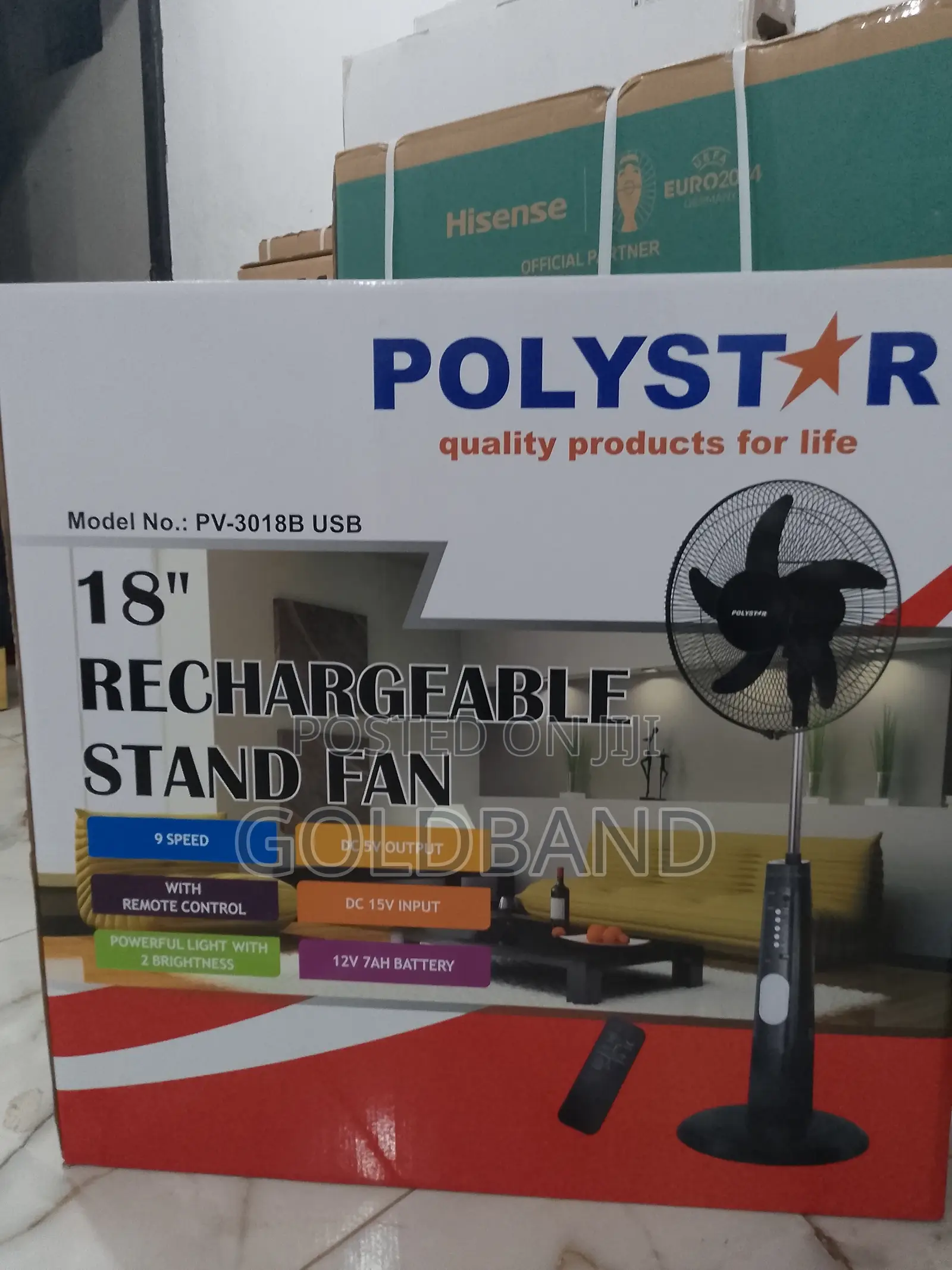 Most Affordable Poly Star Rechargeable Fan (18" PV3018B)