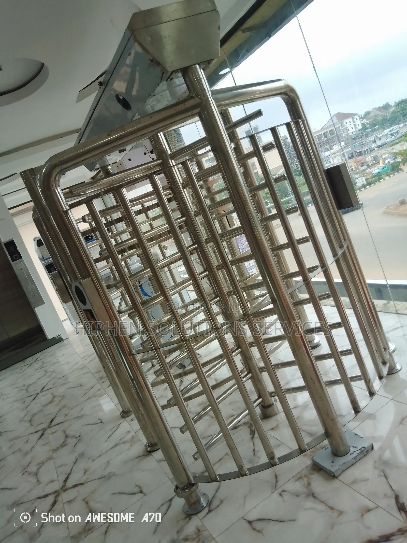 Double Full Height Stainless Steel Turnstile Access Control