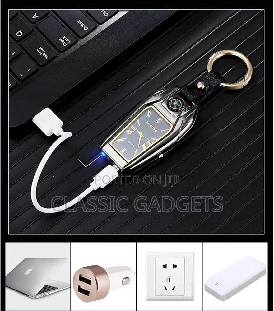 Mini Rechargeable Keychain Lighter For Cigarette Etc