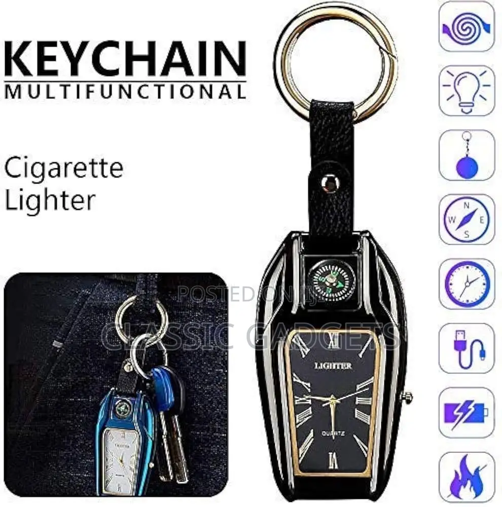 Mini Rechargeable Keychain Lighter For Cigarette Etc