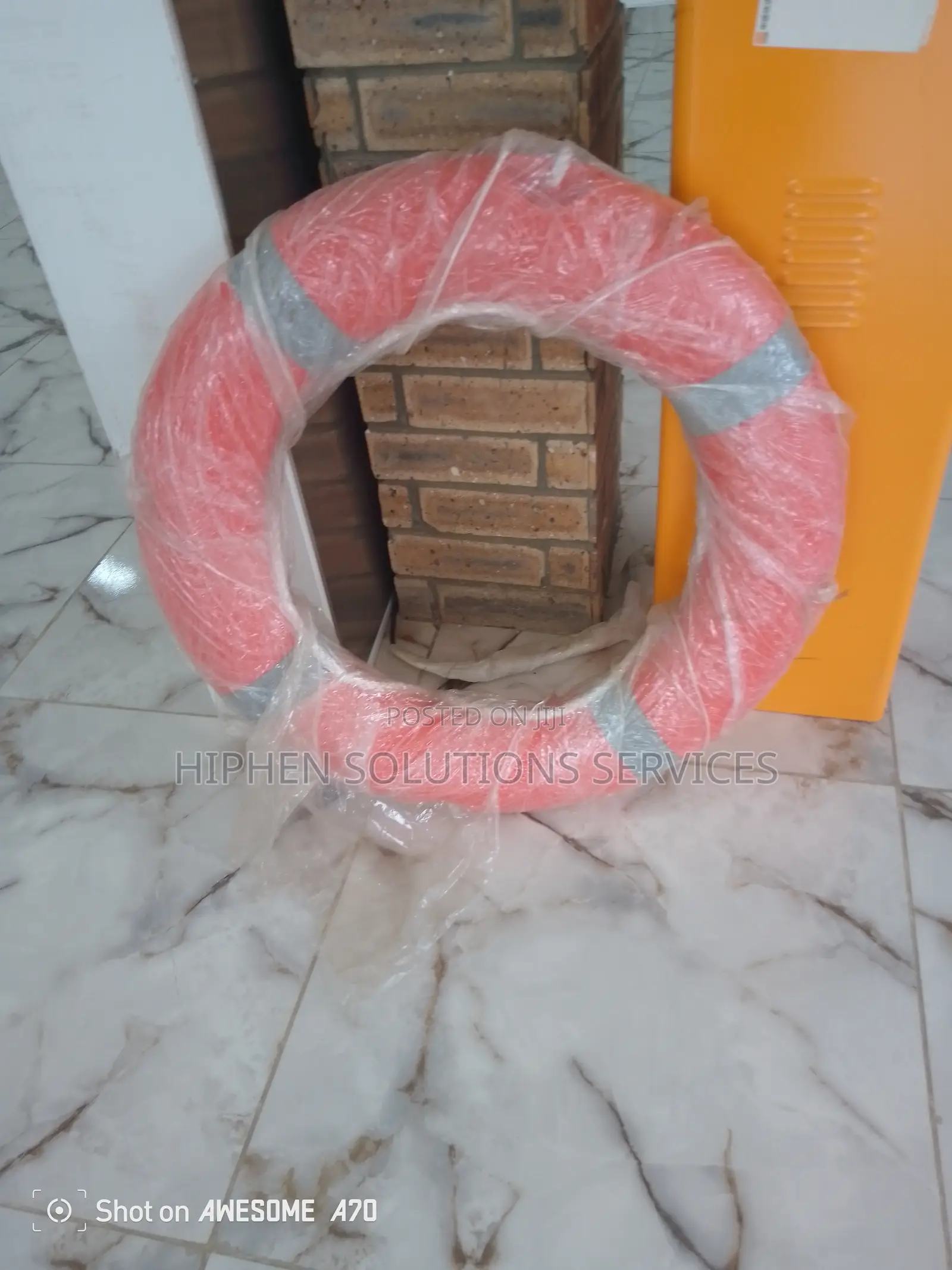 Red,White Plastic Swimming Pool Lifebuoy Safety Ring