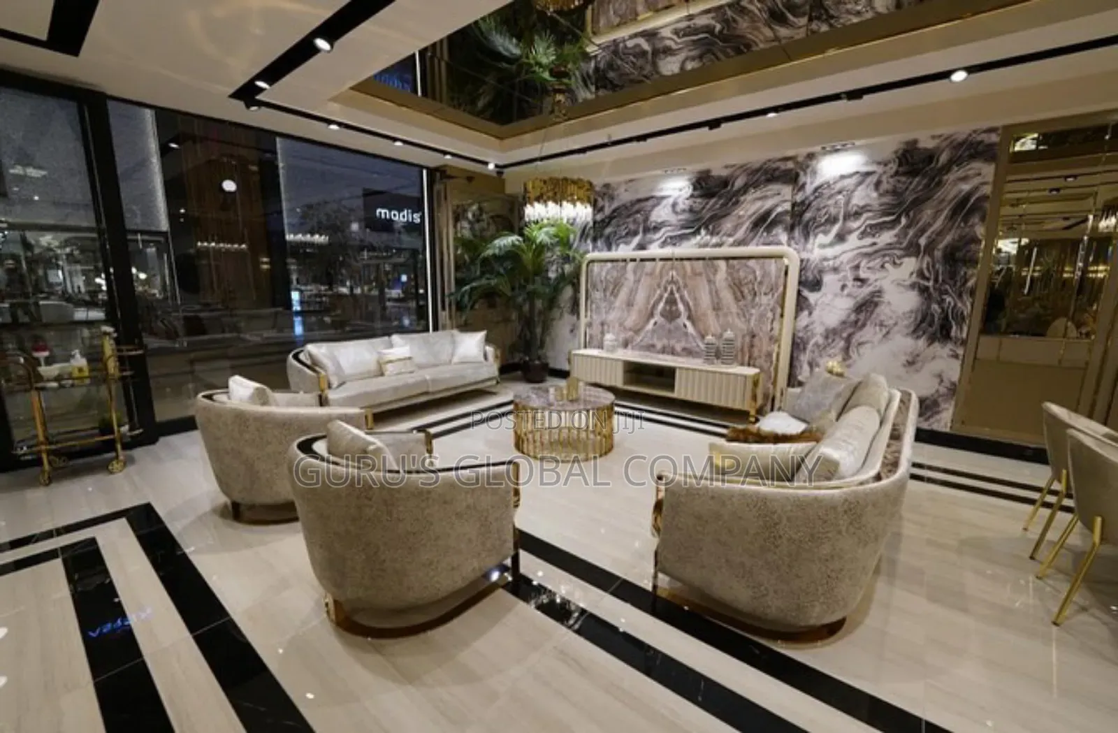 Luxurious Turkish Living Room Settee