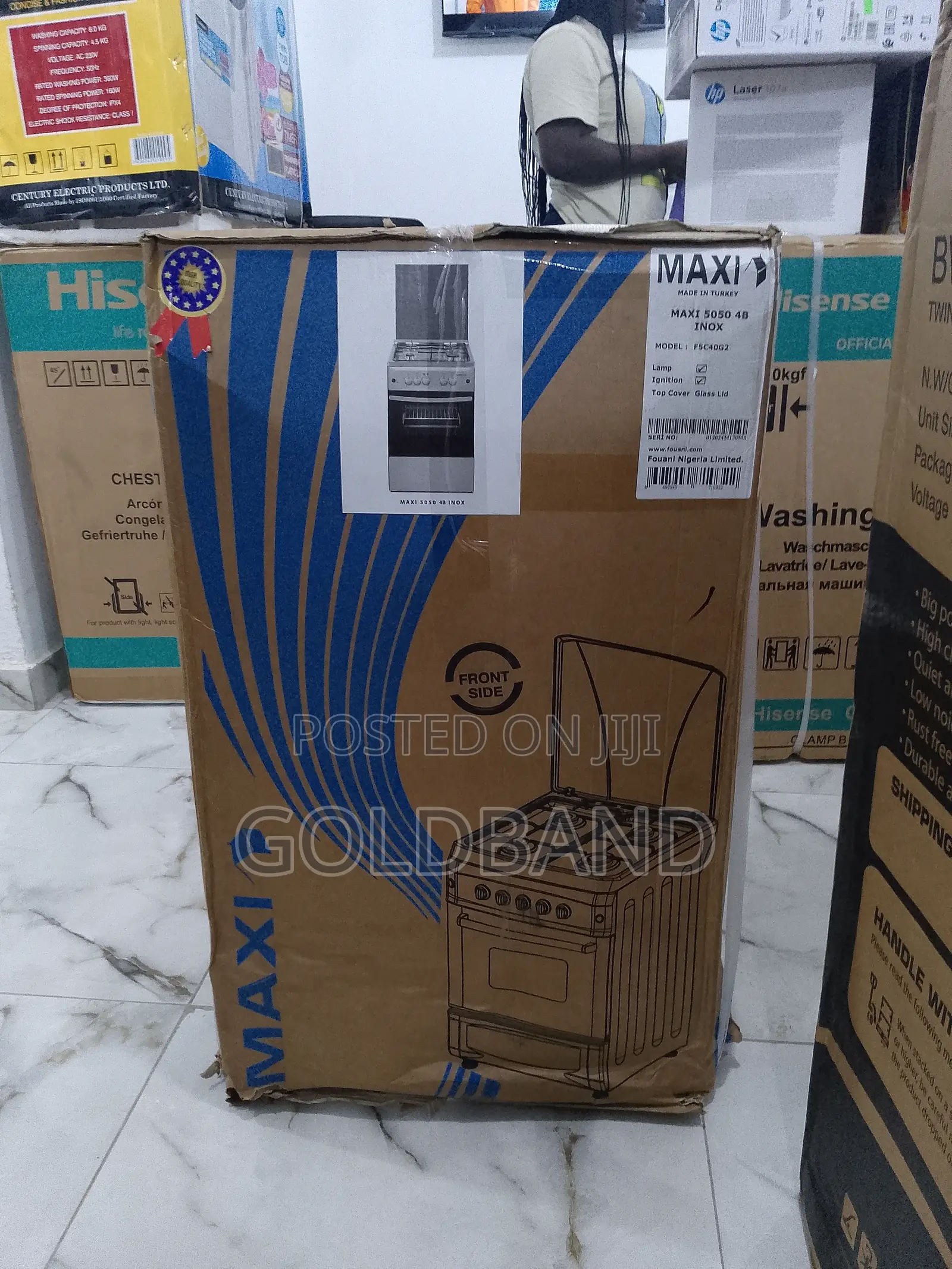 Modern Maxi 50*50 4B Igl INOX 4gas