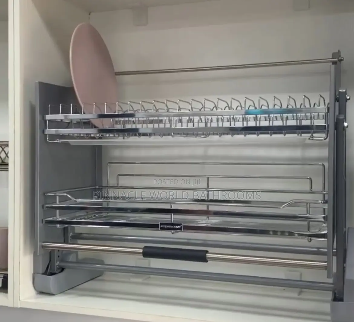 80cm Elevator Pull Down Cabinet Plate Rack