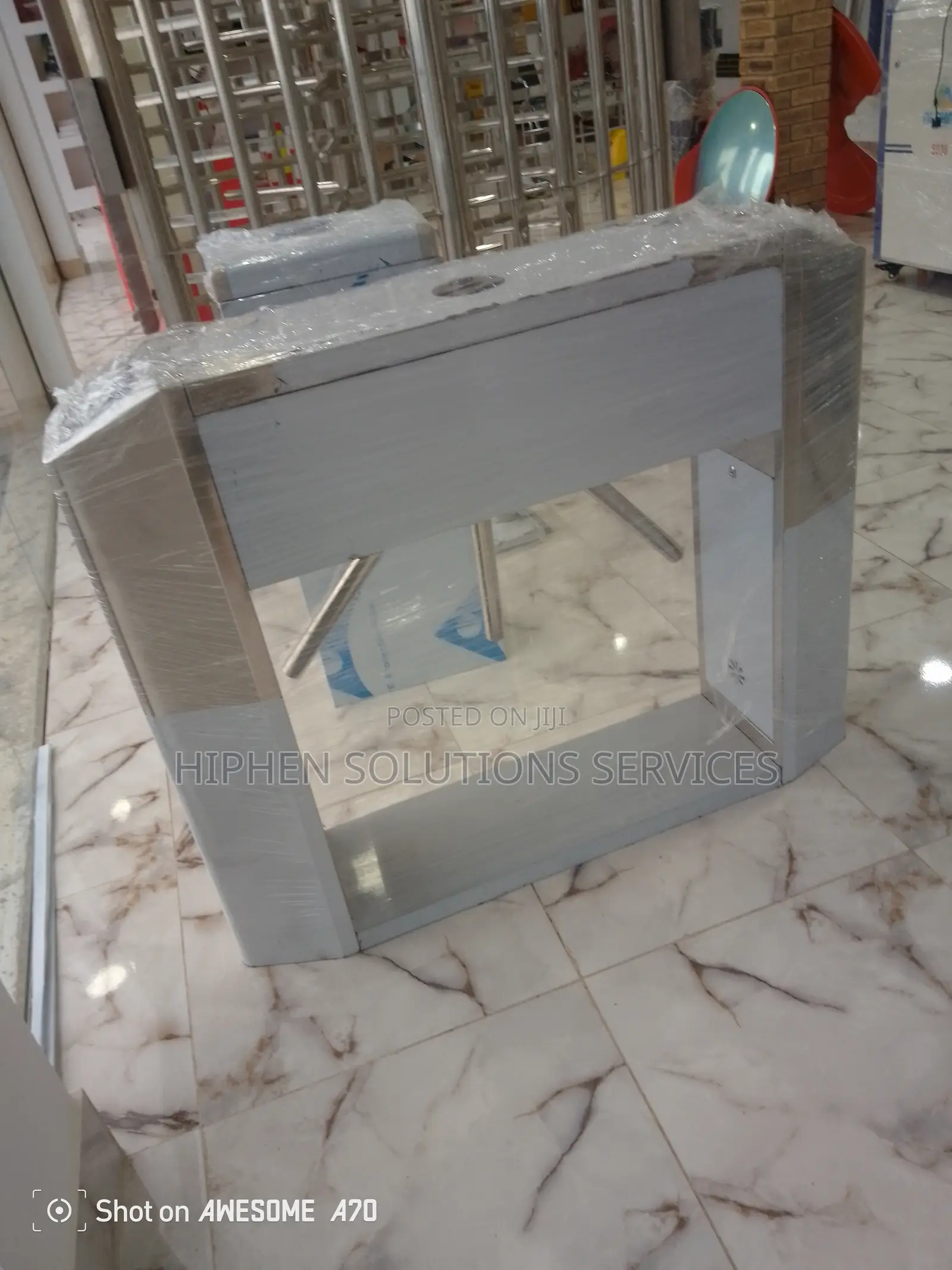 Silver Waist High Tripod Turnstiles, Stainless Steel