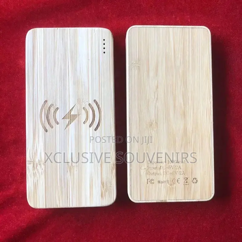 Bamboo Wood High Capacity 10000mah Power Bank Fast Charging