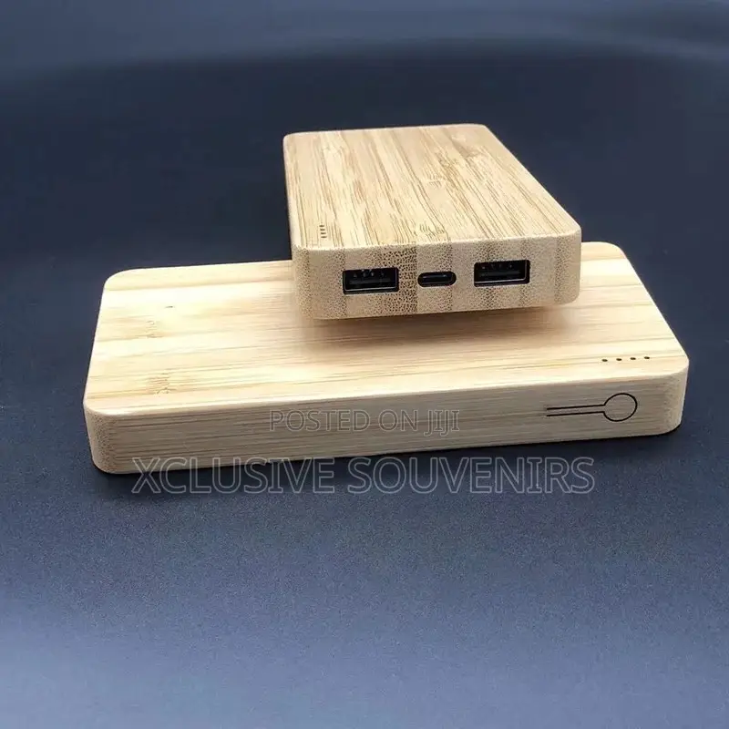 Bamboo Wood High Capacity 10000mah Power Bank Fast Charging