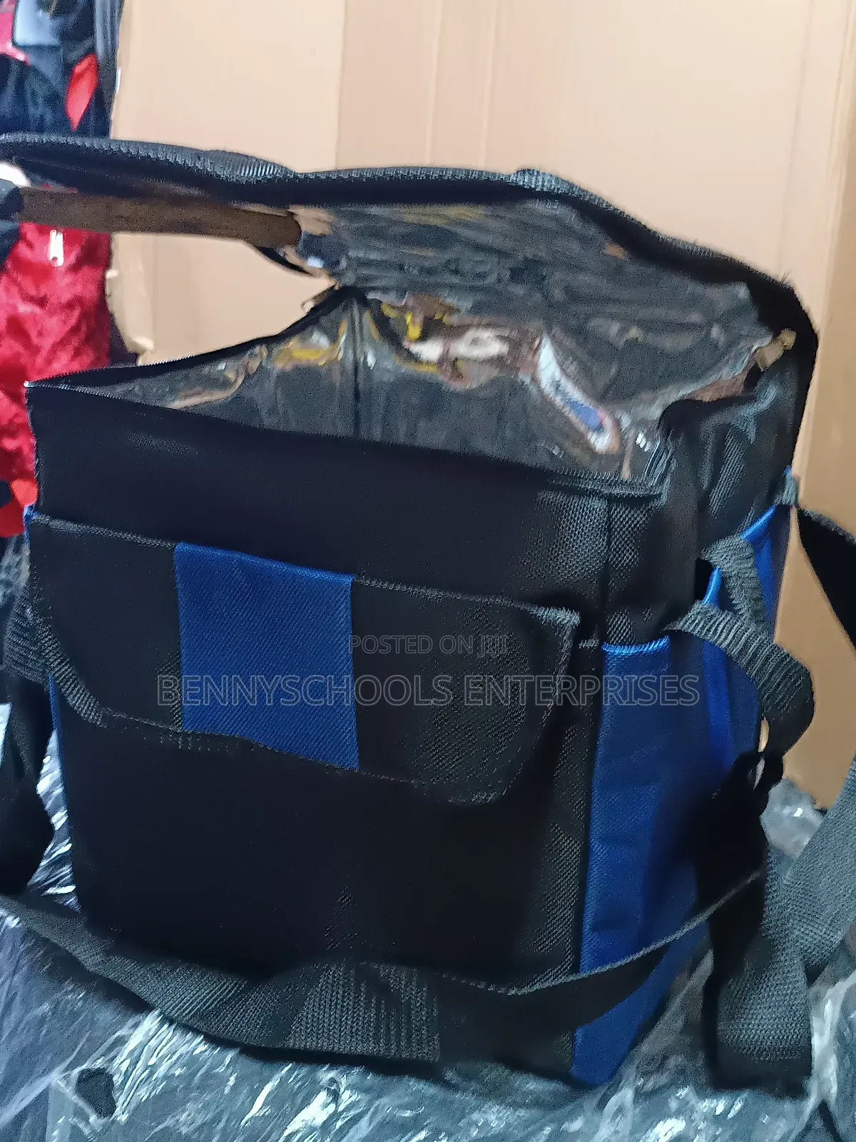 Black and Blue Big Lunch, Cooler and Warmer Bag