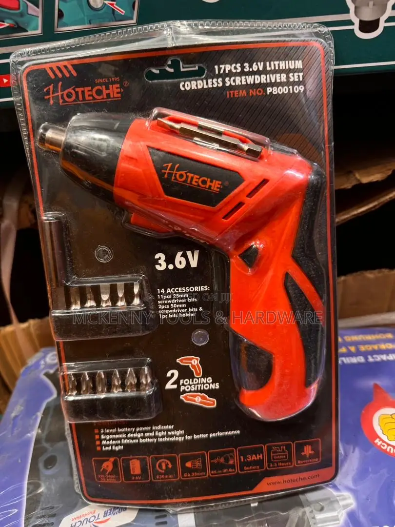 17pcs 3.6V Lithium Cordless Screwdriver Set Item No. P800109