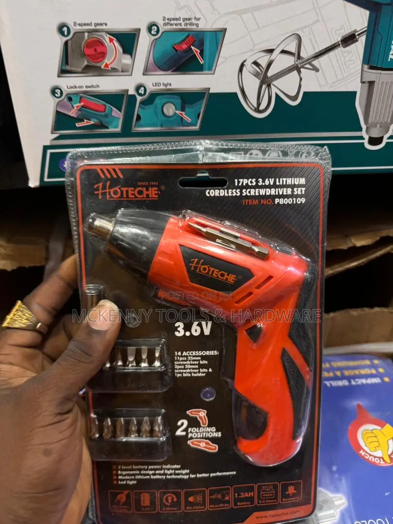 17pcs 3.6V Lithium Cordless Screwdriver Set Item No. P800109