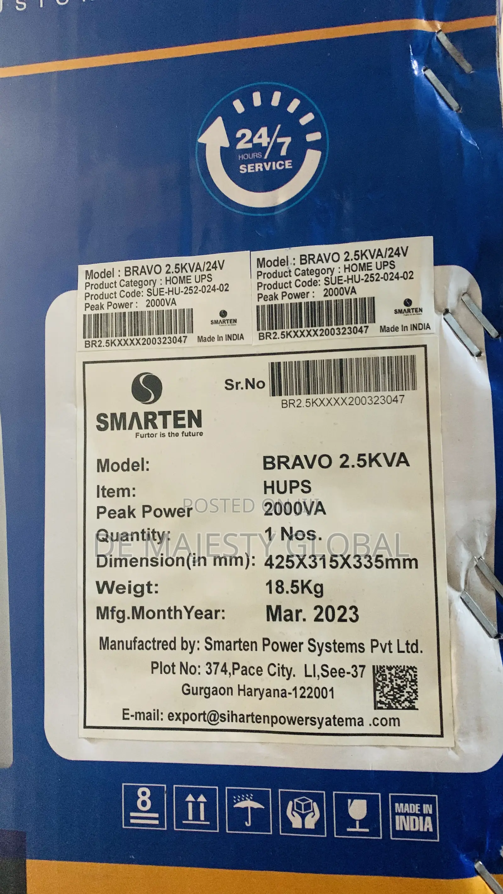 Smarten 2.5kva/2000va 24V Indian Inverter