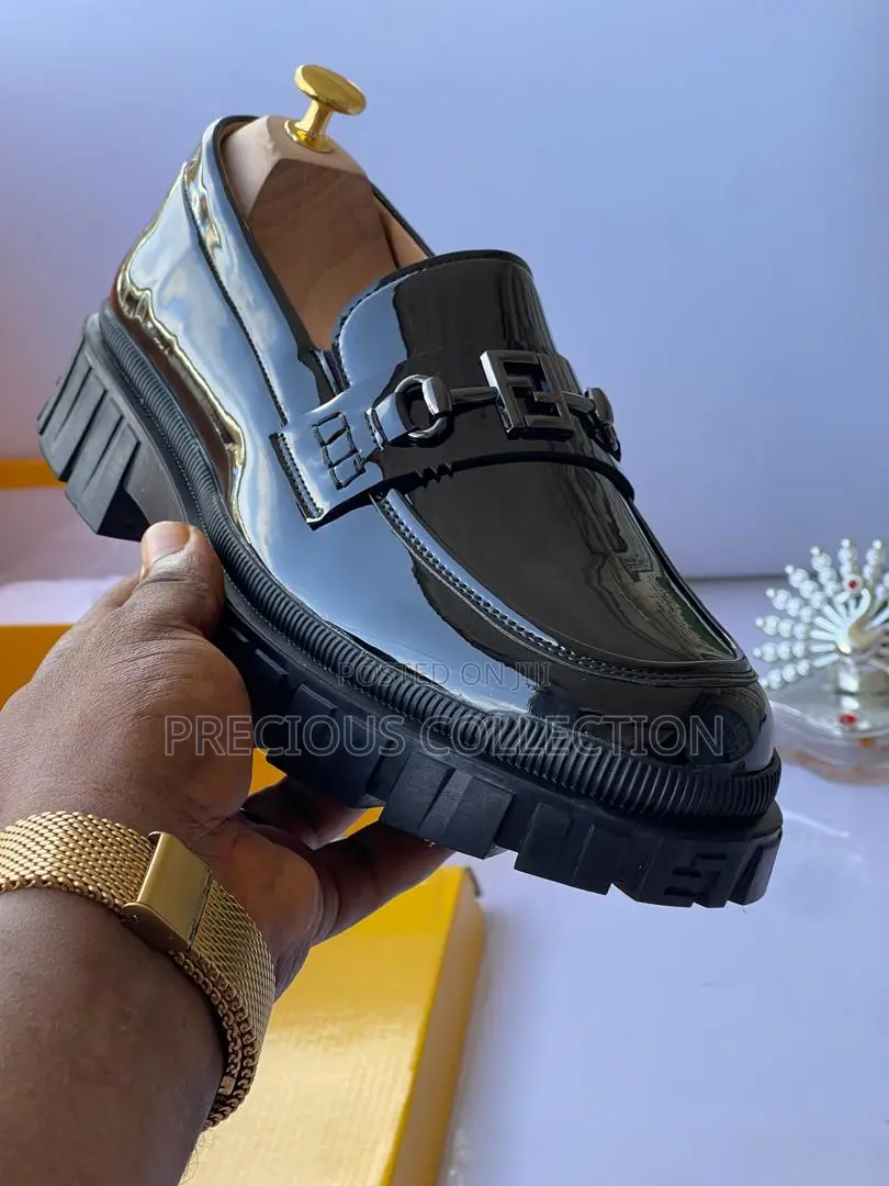 Men's Fendi Glossy Leather Shoes