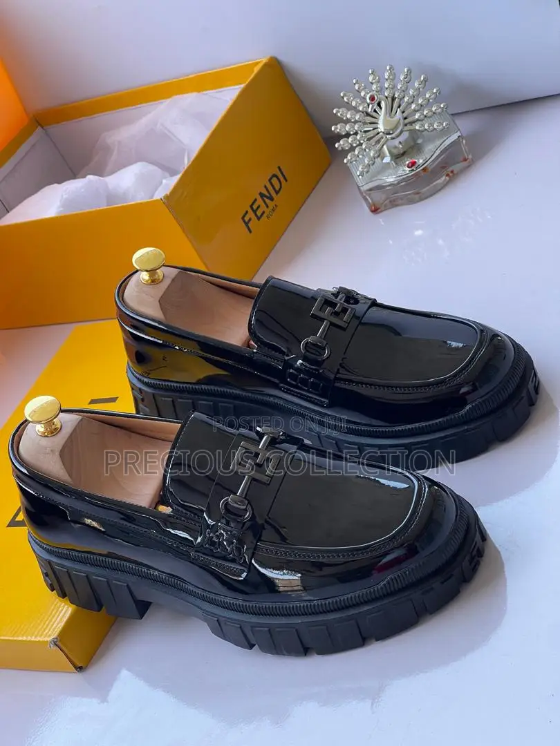 Men's Fendi Glossy Leather Shoes