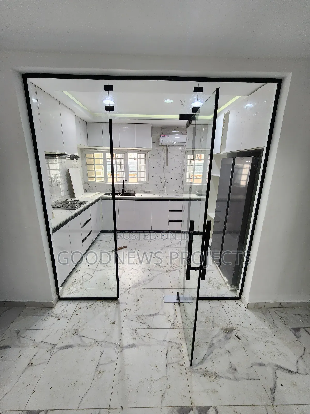 Kitchen Glass Door With Fixed