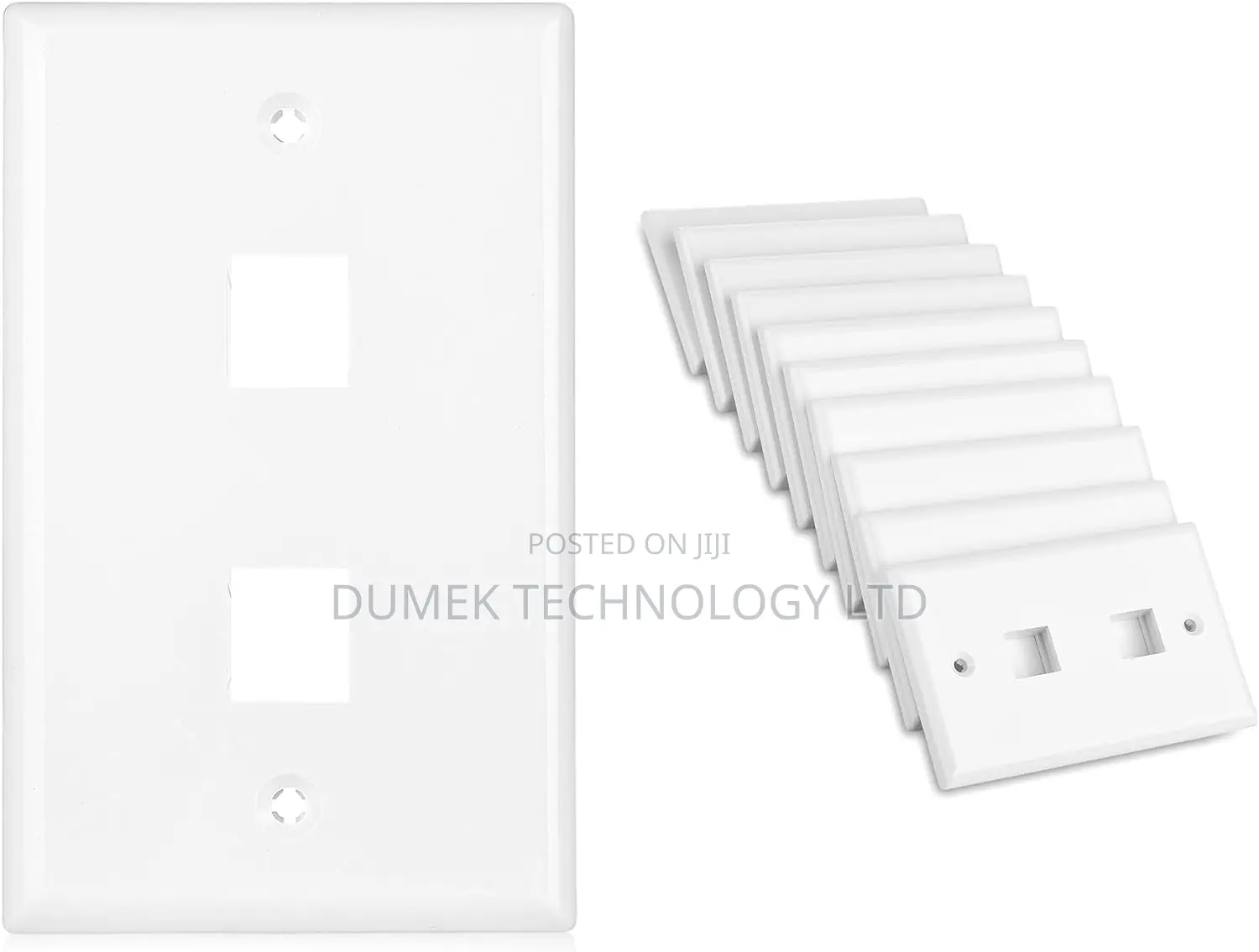 2-Port Keystone Jack Wall Plate