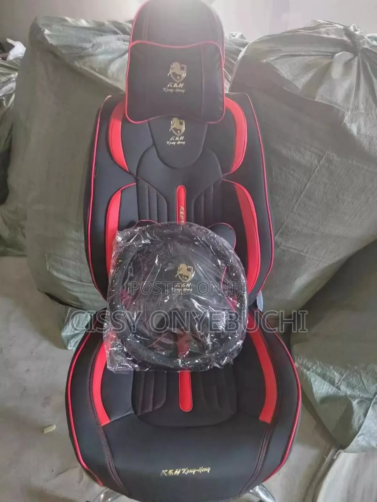 Black and Red Original Seat Cover (Front and Back)
