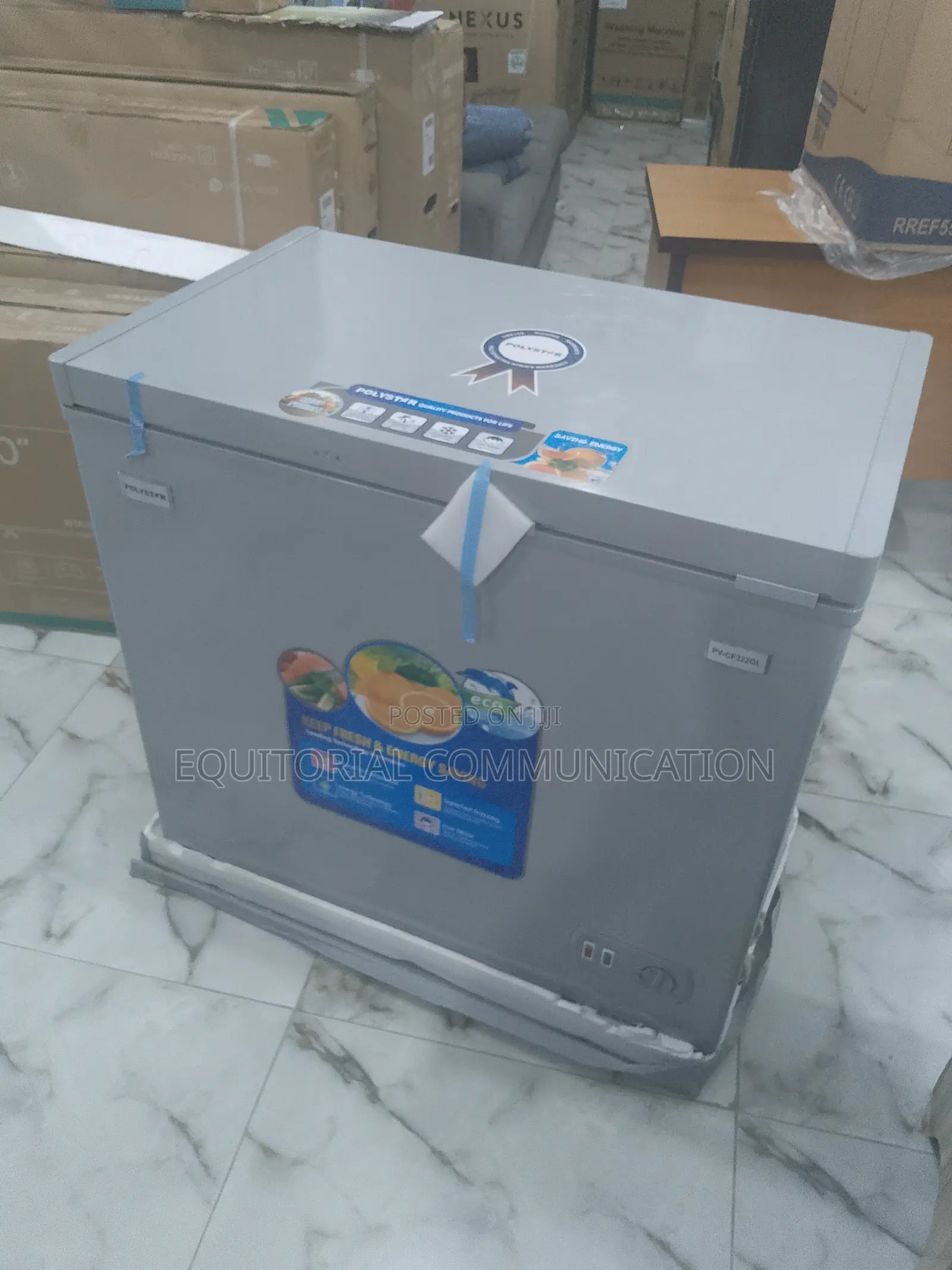 Pv-Cf322gl - 200litrs Polystar Chest Freezer Silver