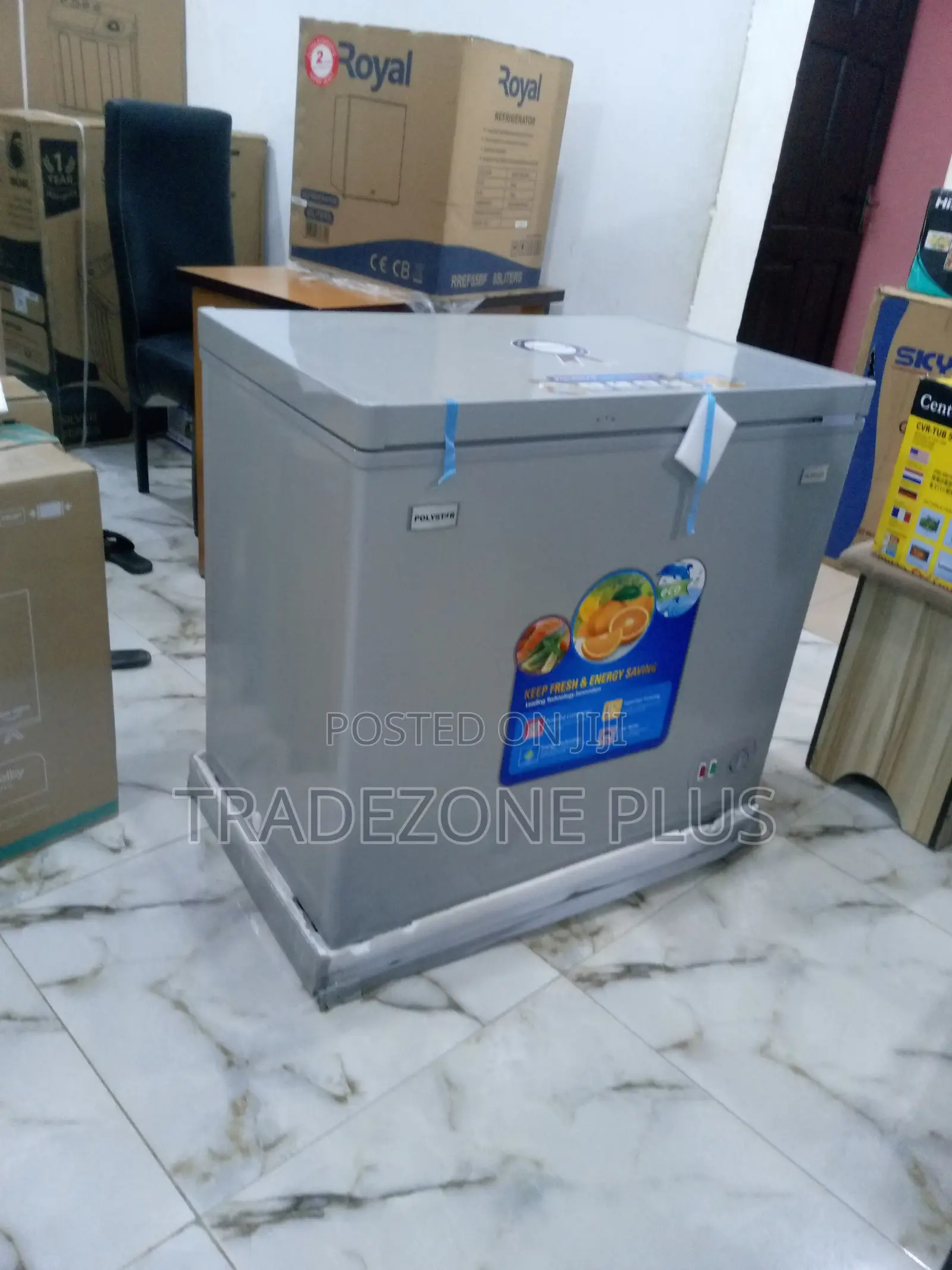 New Polystar 200L Chest Freezer With Glass Sliding Door