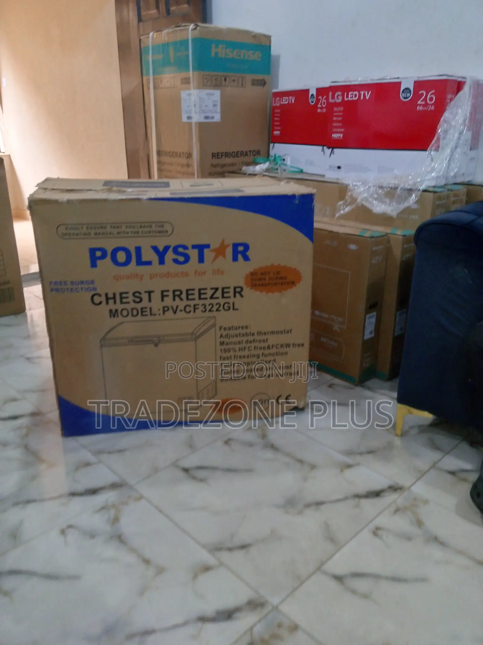 New Polystar 200L Chest Freezer With Glass Sliding Door
