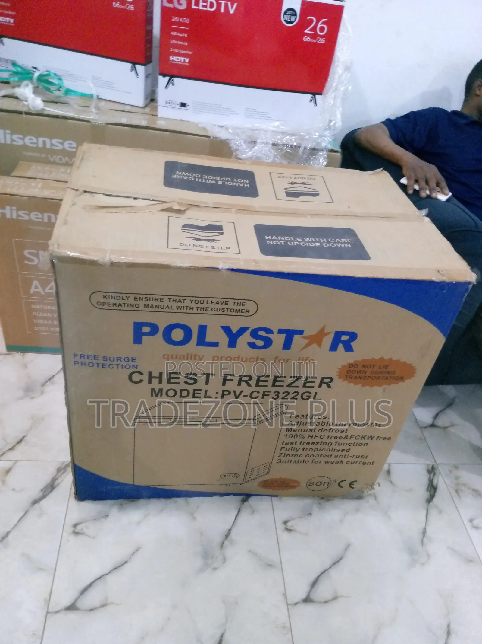 New Polystar Chest Freezer Pv-Cf322gl