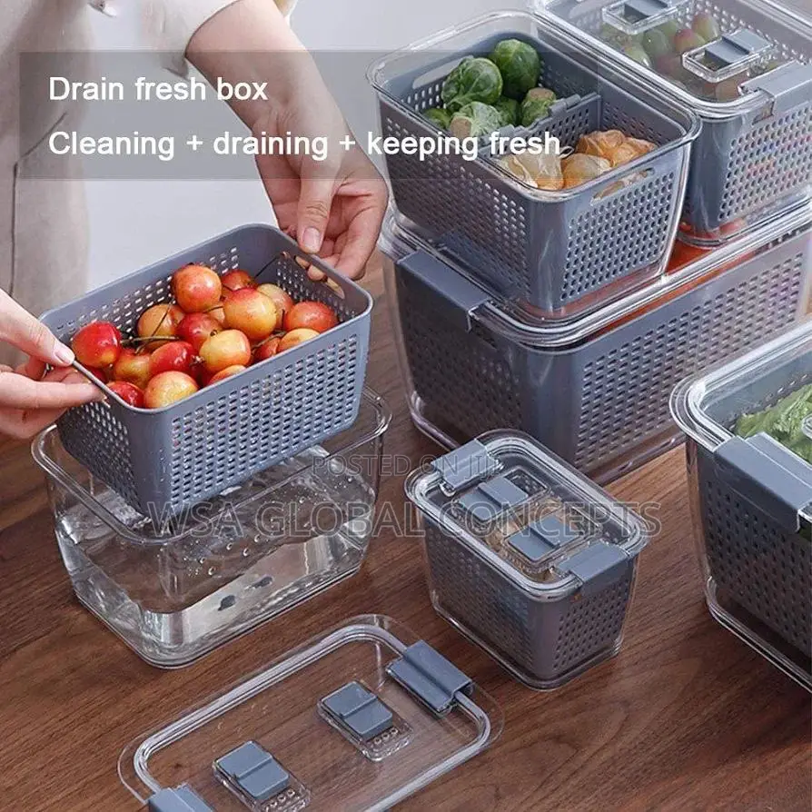 3 Set of Fridges Storage Containers