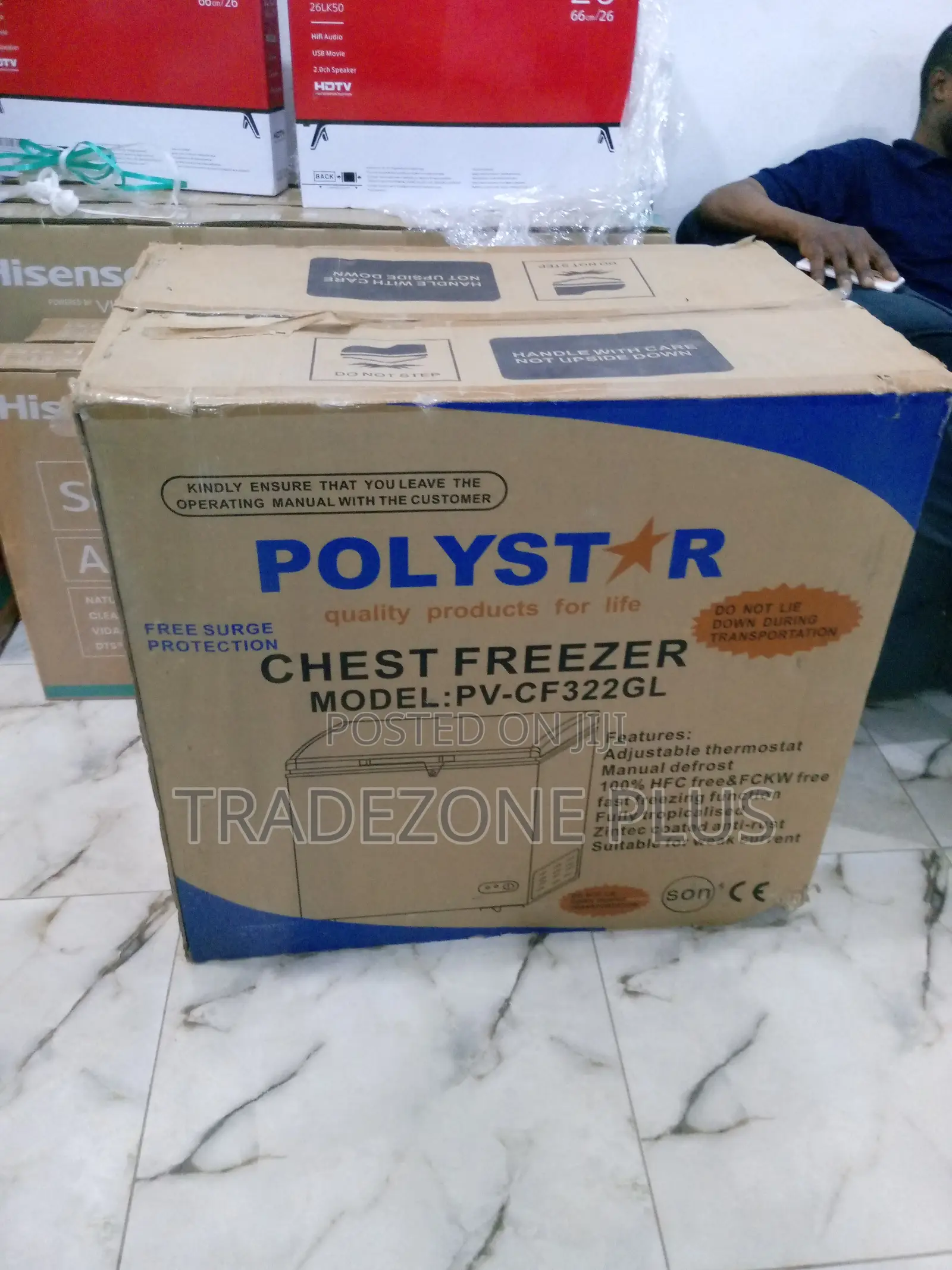 New 200ltrs Polystar Chest Freezer Pv-Cf322gl