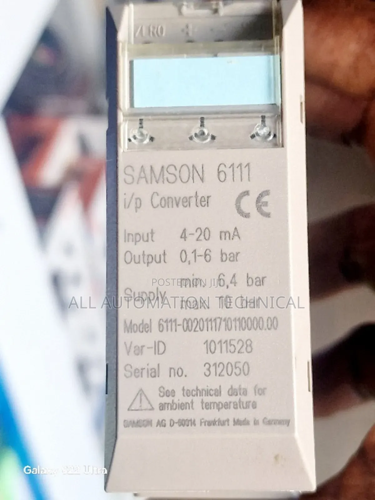 Samson ELECTROPNEUMATIC Positioner | 6111002011171011000000