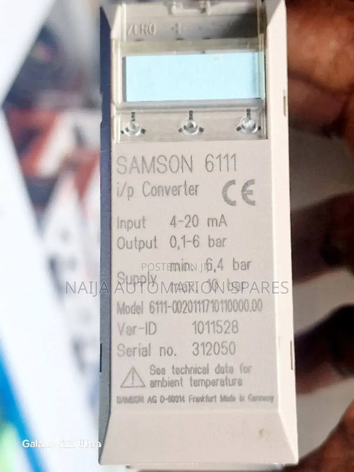 Samson ELECTROPNEUMATIC Positioner | 6111002011171011000000