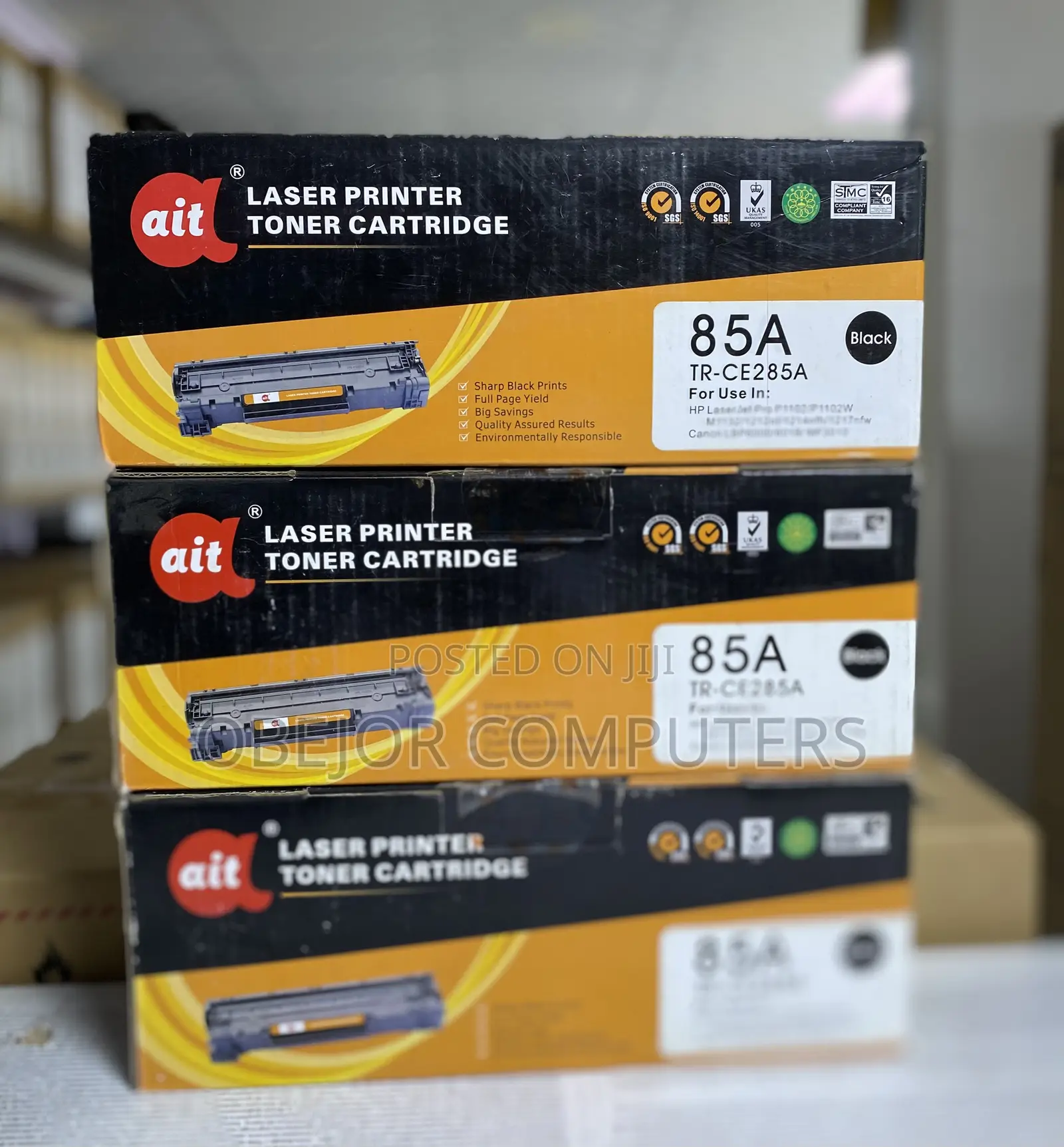 Ait 85a Tr-Ce285a Laser Printer Toner Cartridge (Black)
