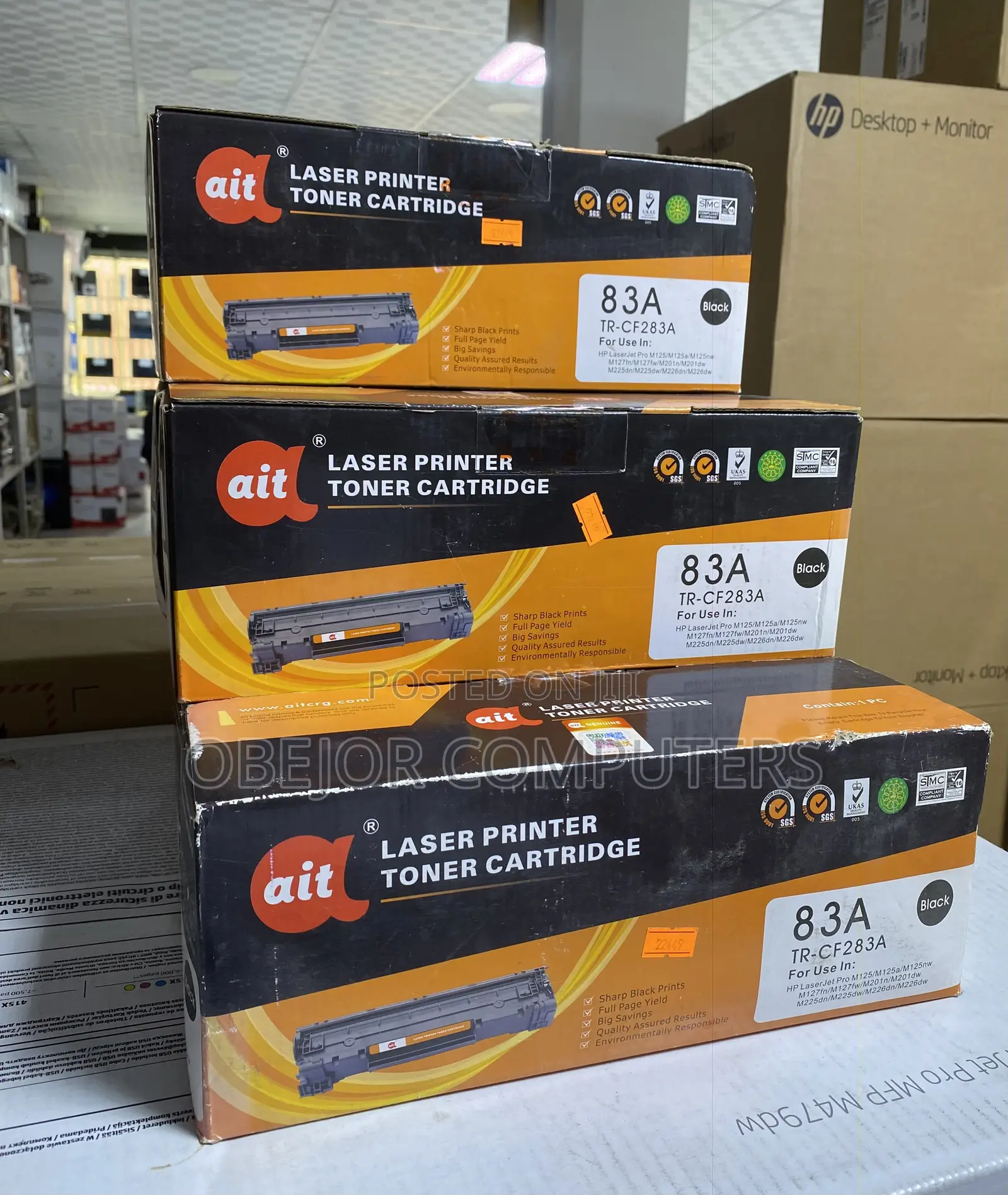 Ait 83a Tr-Cf283a Laser Toner Printer Cartridge(Black)