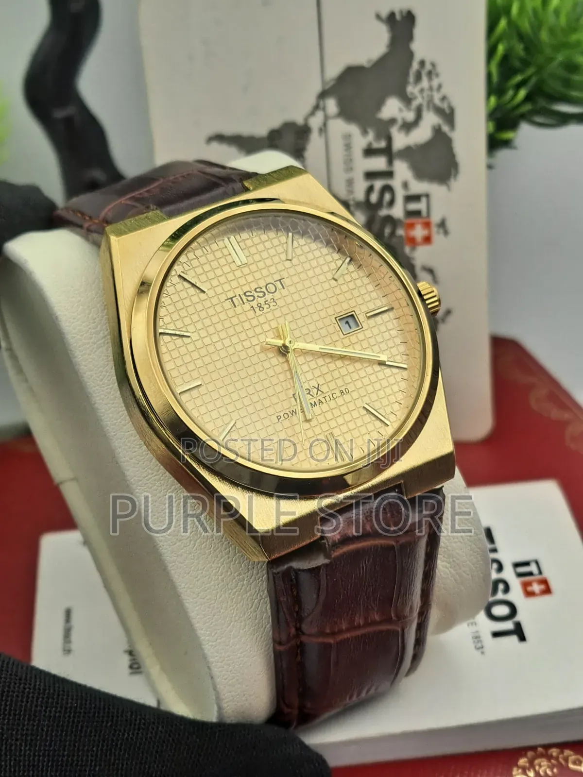 Tissot Powermatic Leather Wristwatch