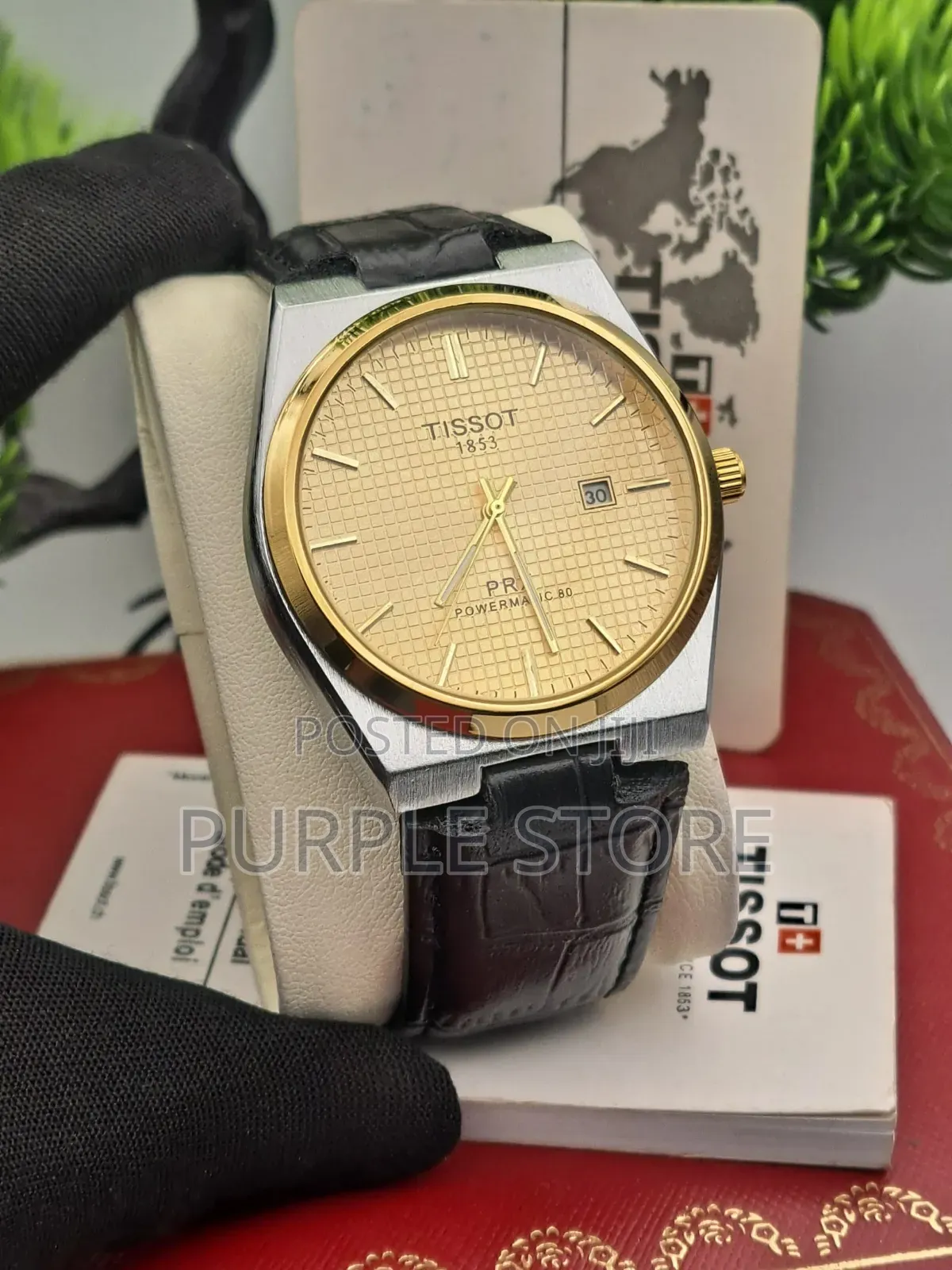 Tissot Powermatic Leather Wristwatch
