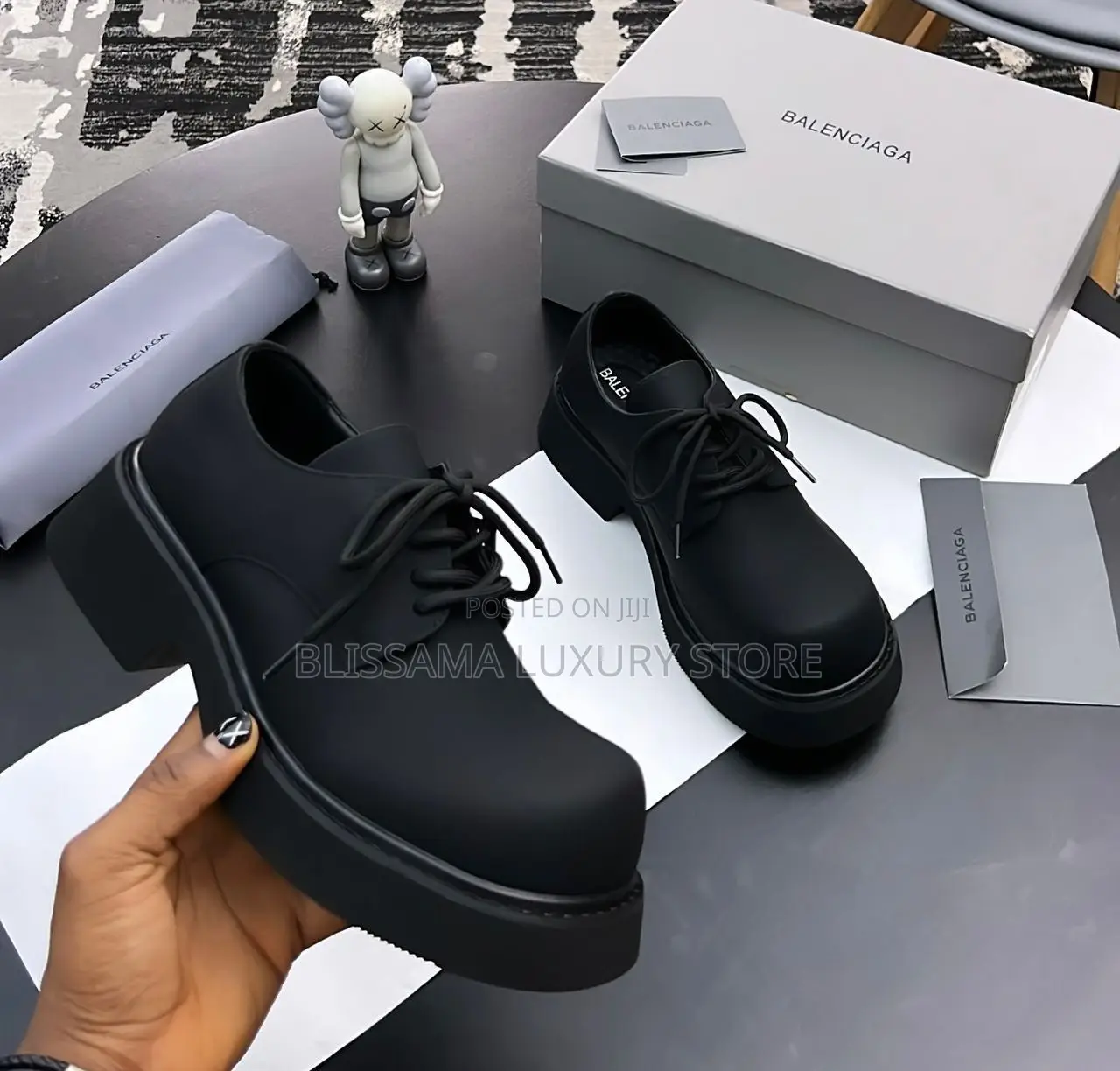 Luxury Balenciaga Nowan Round Suede Derby Shoe