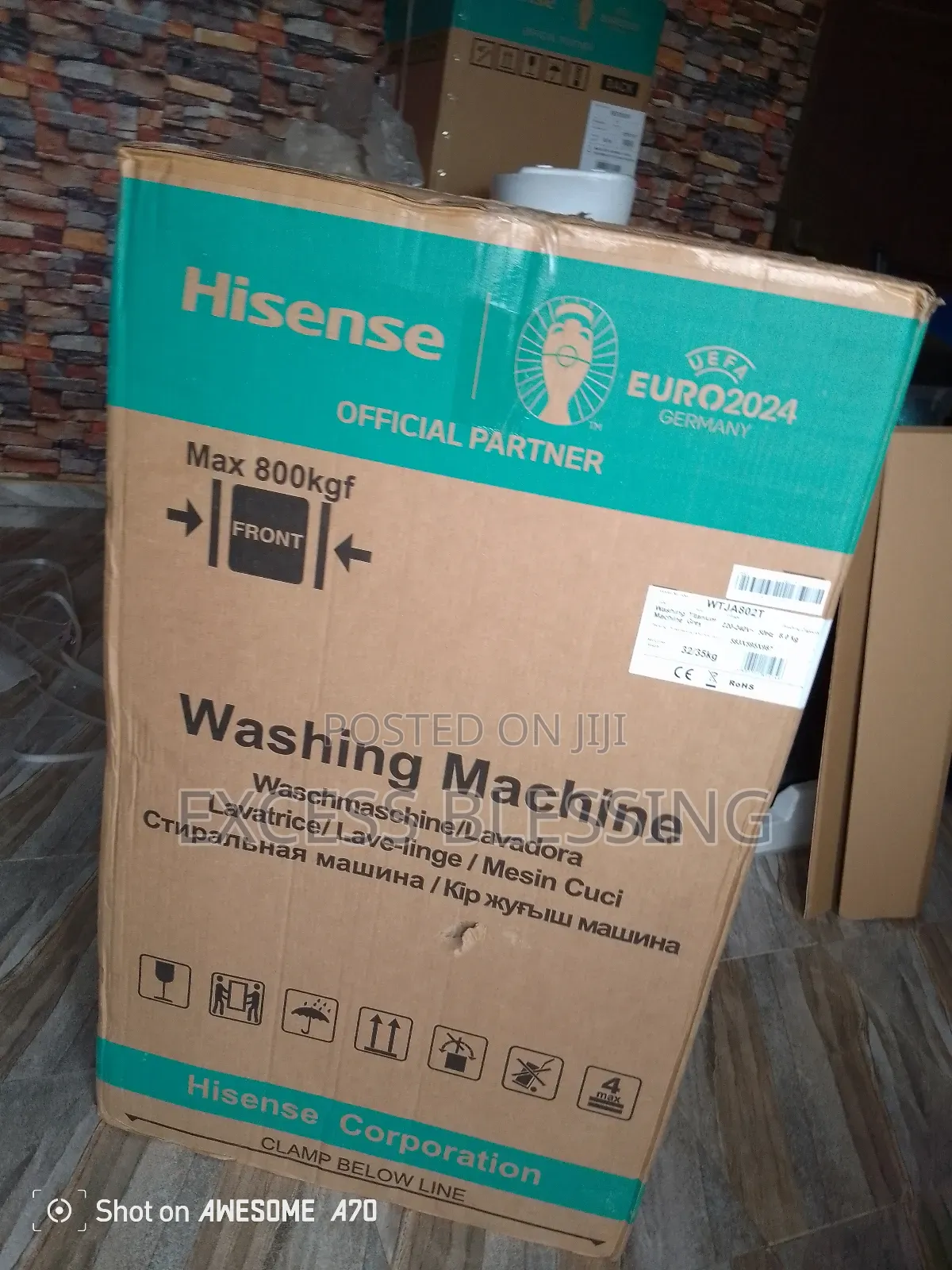 New Hisense Top_ Load 8kg Automatic Washing Machine-Wtja802t