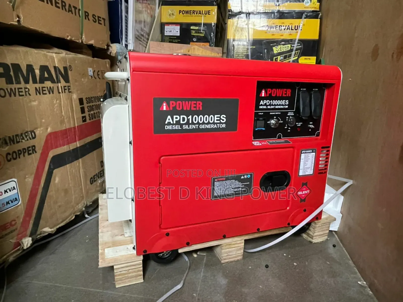 12.5kva Ipowrr Diesel Soundproof Generator 100% Pure Copper