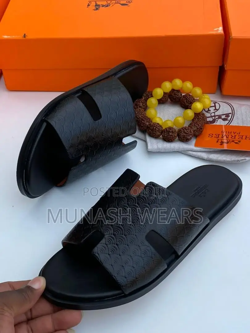 Hermes Leather Slipers