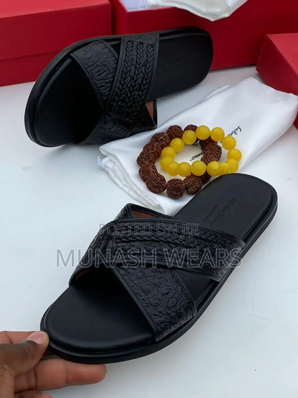 Hermes Leather Slipers
