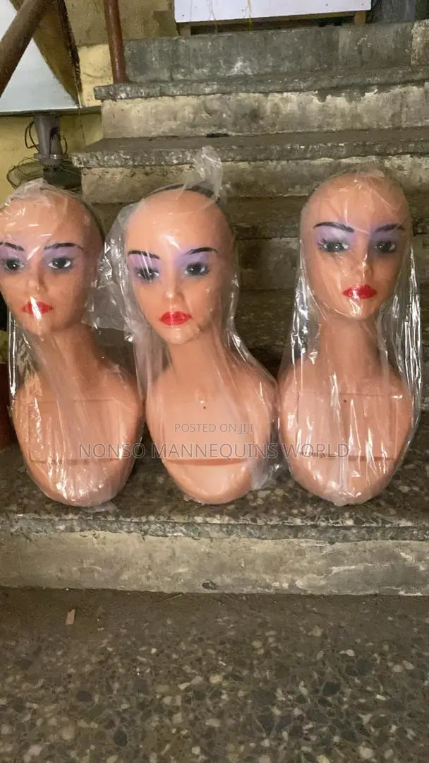 Plastic Long Neck Mannequins Head