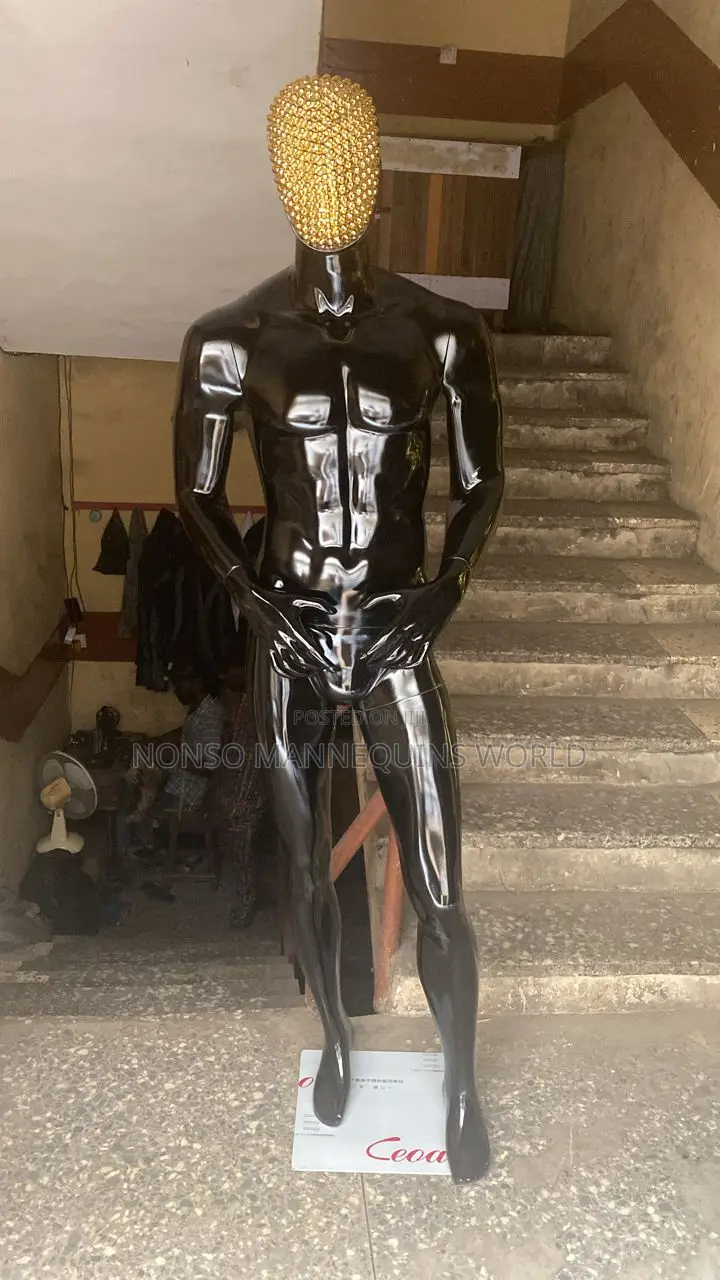 Black Stone Face Fibre Male Mannequin