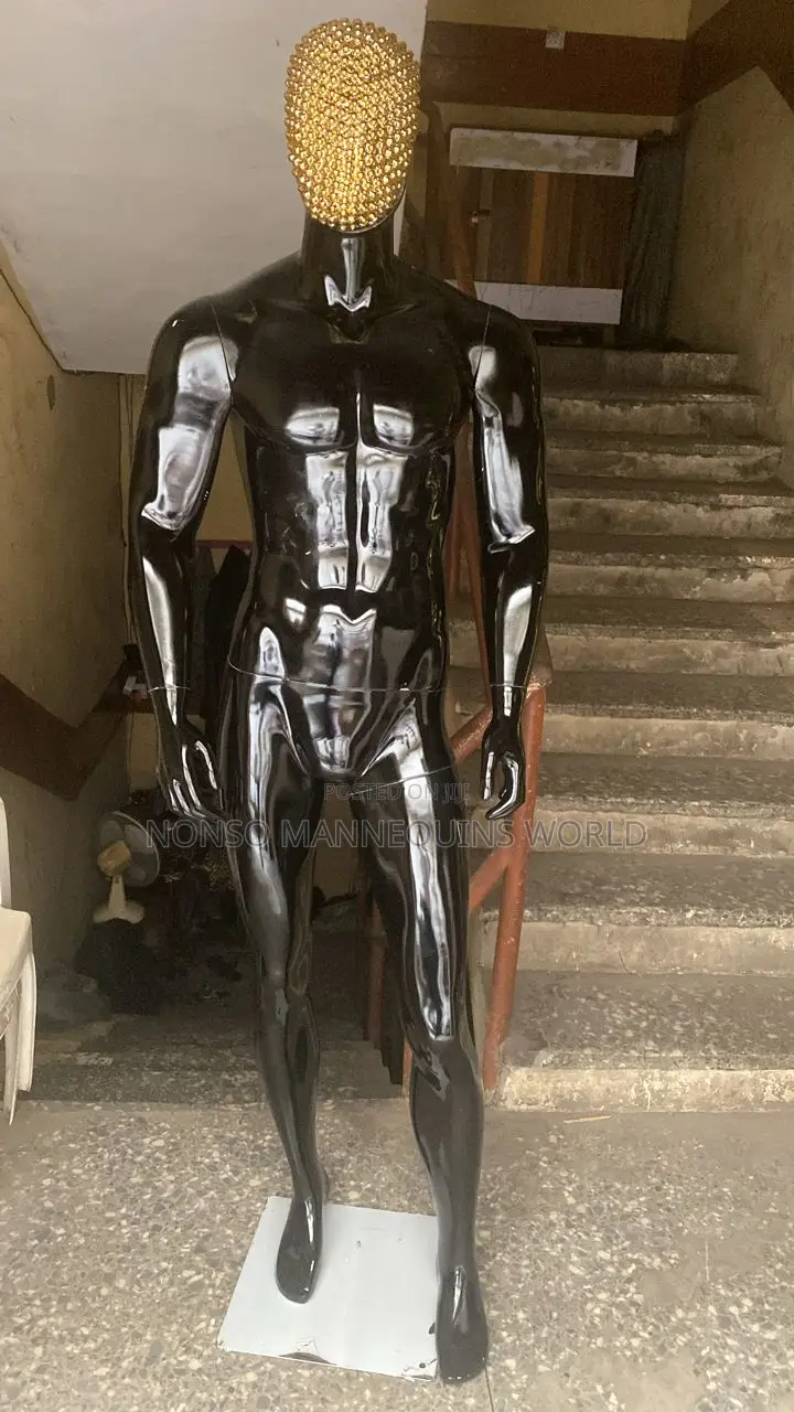 Black Stone Face Fibre Male Mannequin